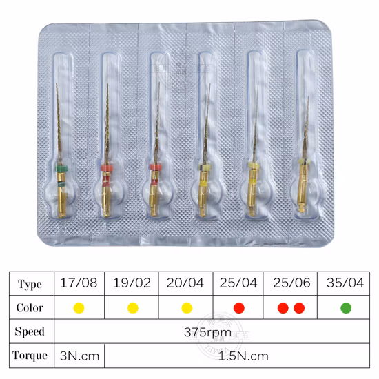 Motore dentale Azdent Utilizza lime Niti Super Rotary per radici canalari endodontiche attivate dal calore 25 mm Sx