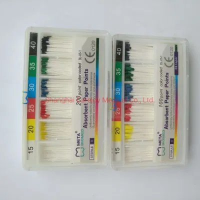 Punti di guttaperca dentale Materiali di otturazione dentale Punti di carta assorbente